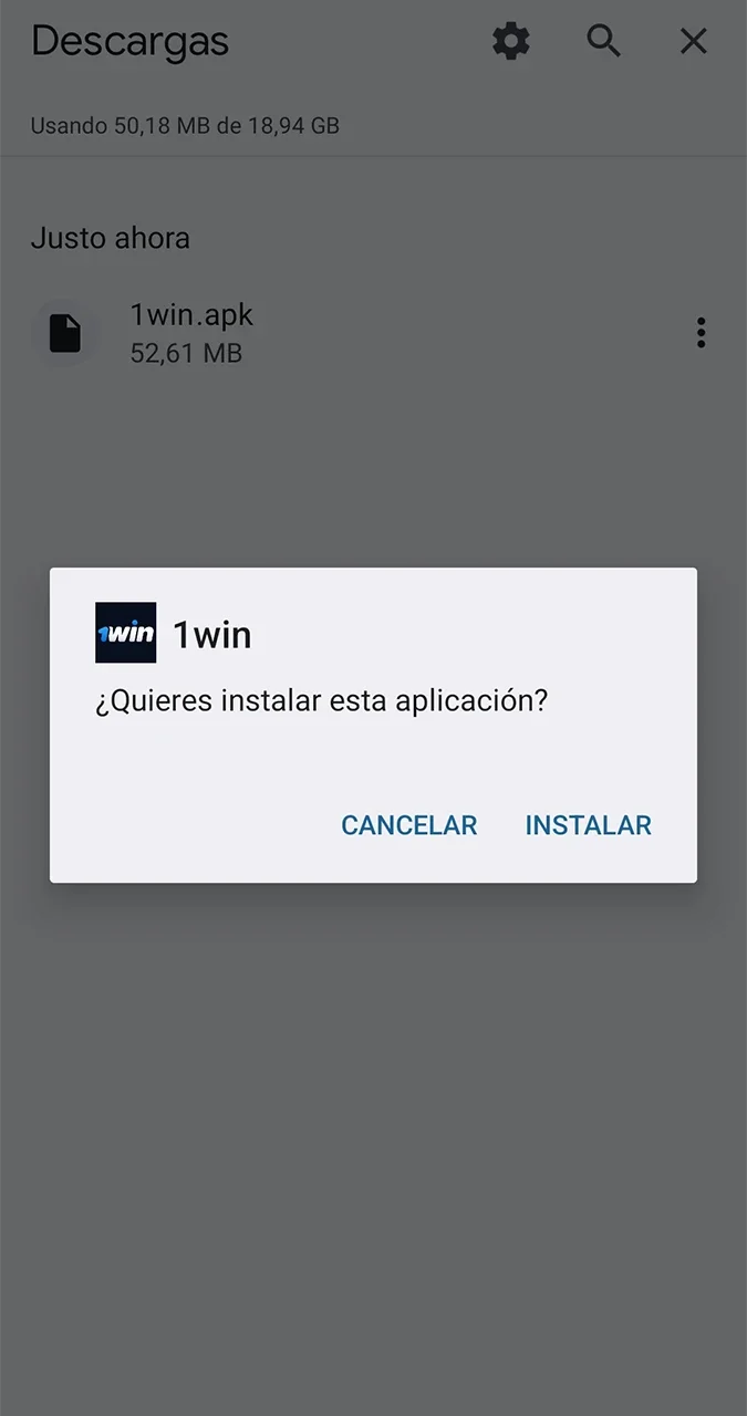 Instala la aplicación y empieza a ganar con 1win.