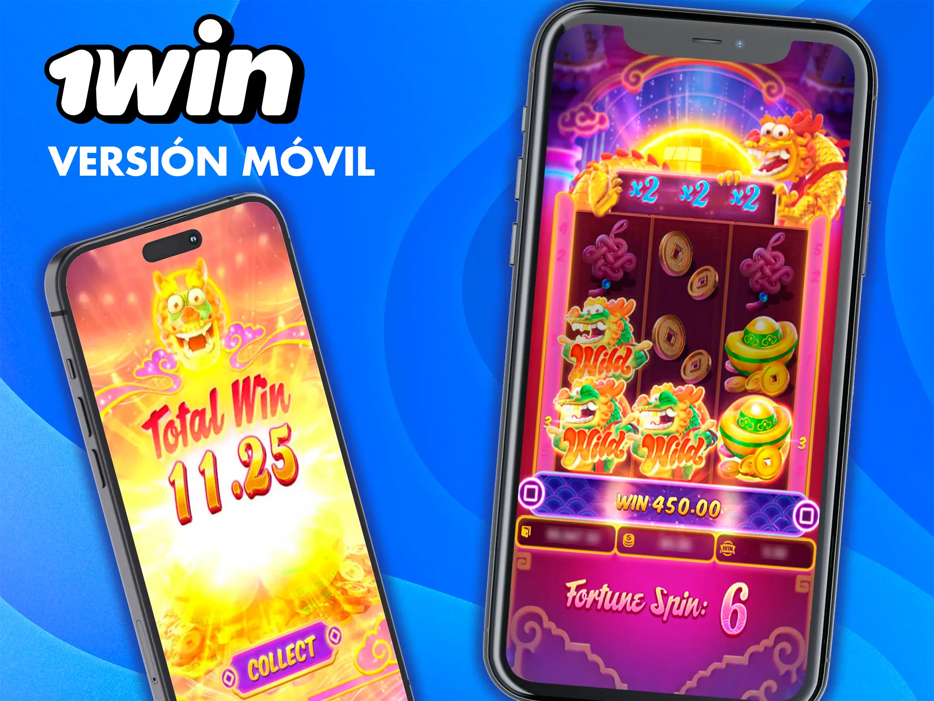 Juega al popular juego Fortune Dragon desde tu dispositivo en el casino 1win.