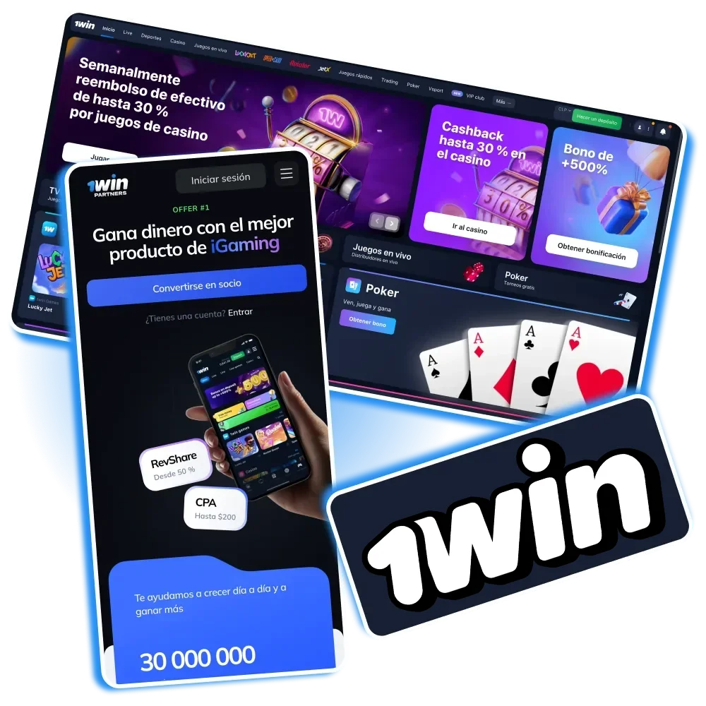 Únete al programa de afiliados de 1win y gana dinero real.