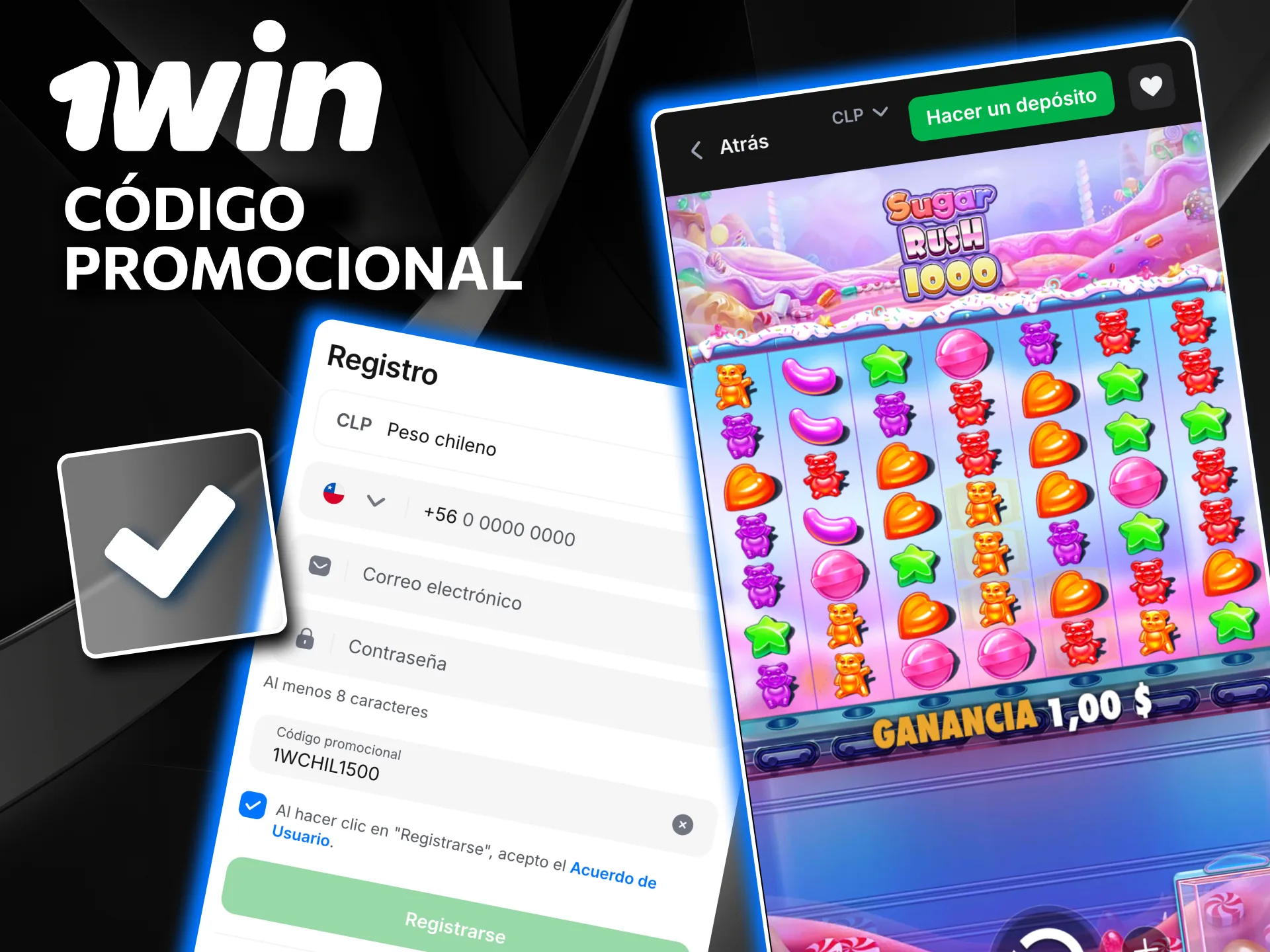 Incrementa tu bienvenida con código promocional en 1win.