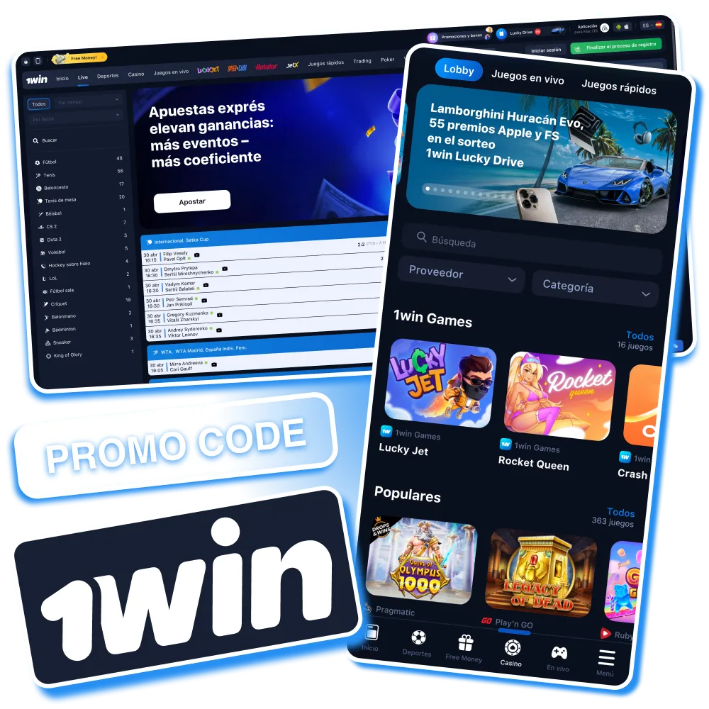 Código promocional 1win disponible para obtener bonos adicionales en tu cuenta.
