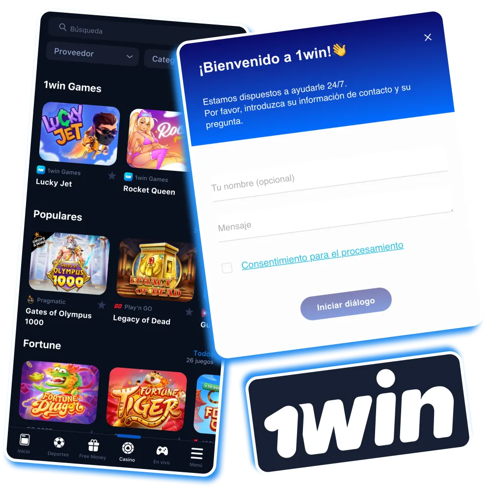 Contacto con 1win en Chile con servicio de atención al cliente disponible las 24 horas.
