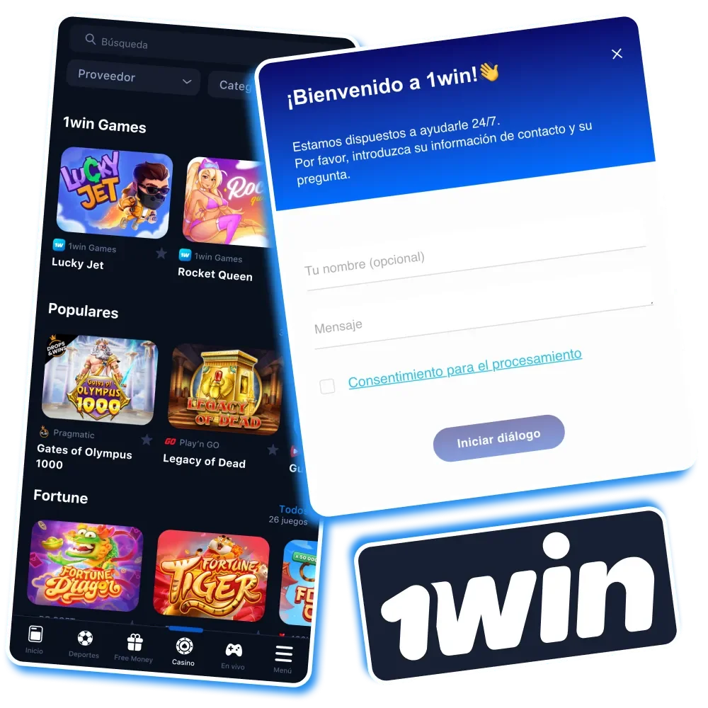 Contacto con 1win en Chile con servicio de atención al cliente disponible las 24 horas.