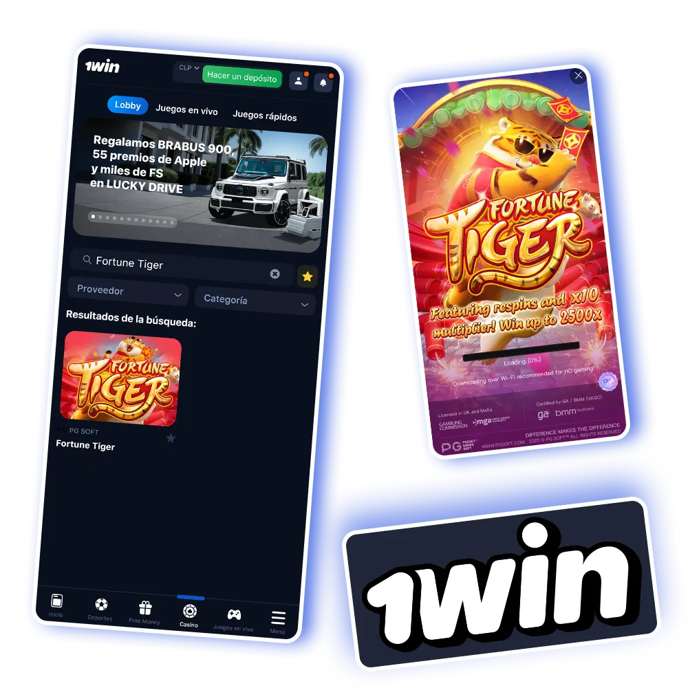 Prueba el juego favorito de los jugadores del casino Fortune Tiger de 1win.