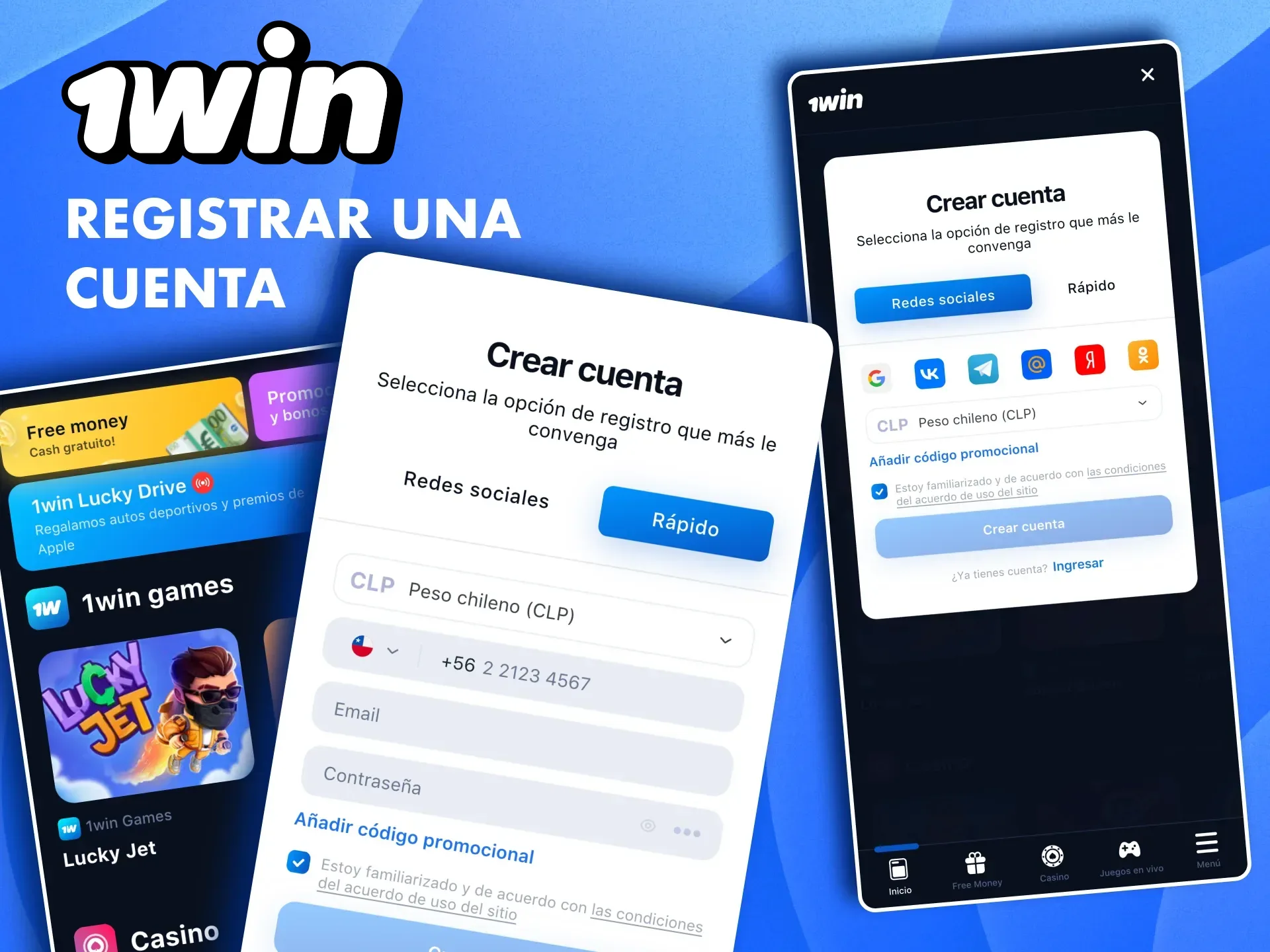 Regístrate en 1win desde tu móvil y disfruta de promociones exclusivas.