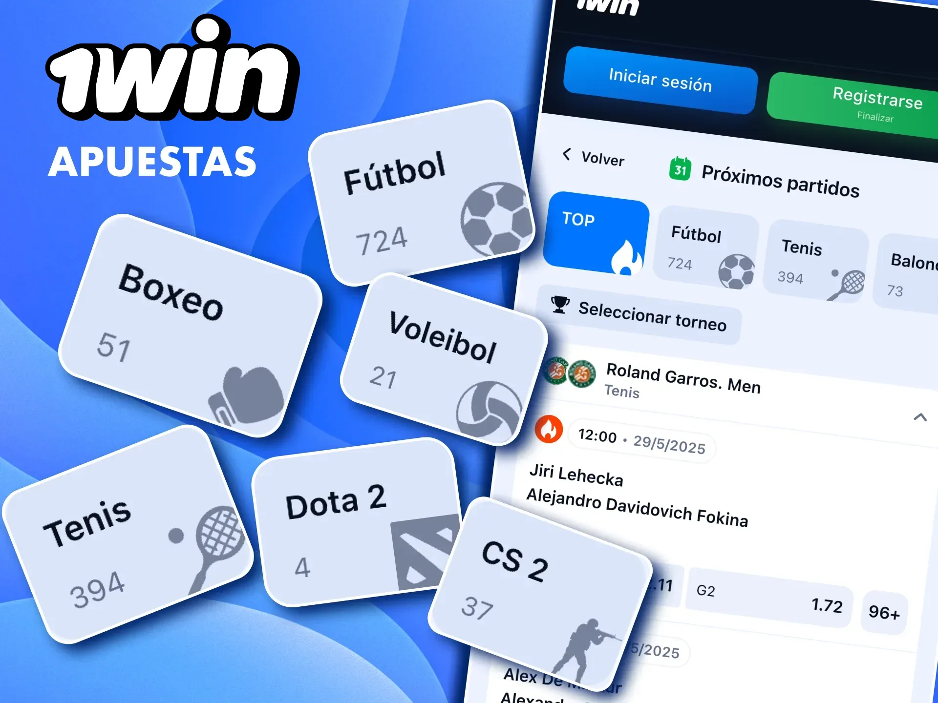 Apuesta en 1Win en fútbol, tenis, eSports y más con cuotas actualizadas.