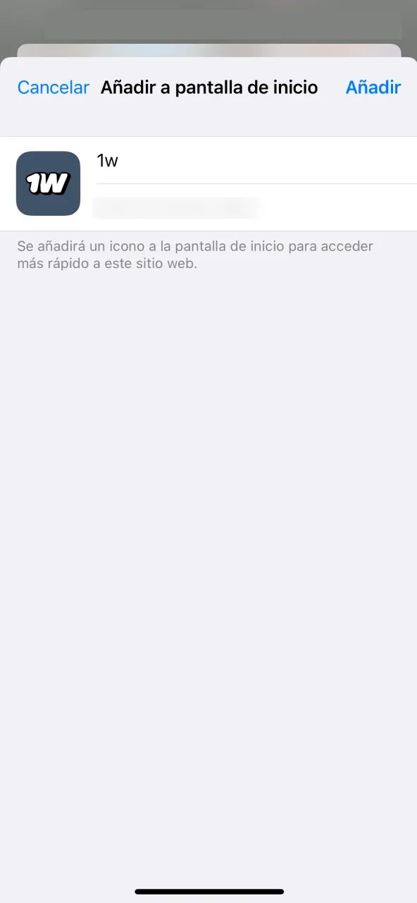 1win queda listo tras confirmar y agregar a inicio.