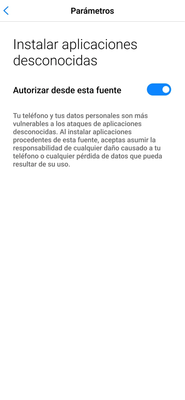 Autoriza apps externas en tu móvil para ejecutar 1win.